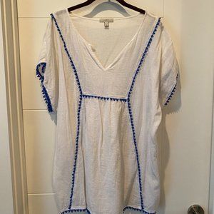 J. Crew White Swimsuit Coverup/Tunic